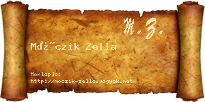 Móczik Zella névjegykártya